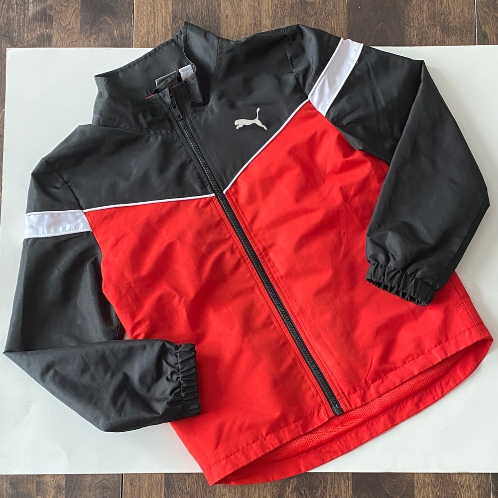 KID US 8Y Puma Black and Red Track Jacket